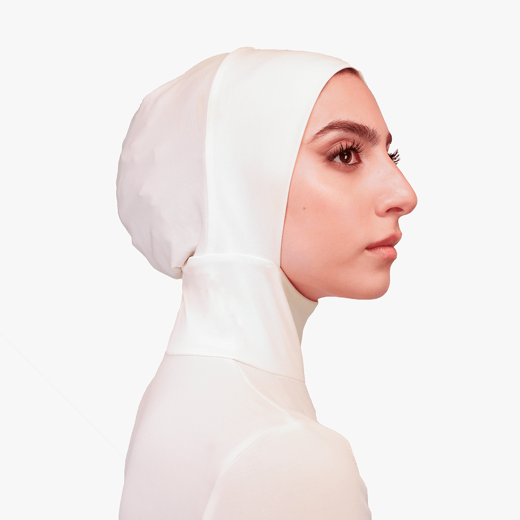 RUUQ Hijab Bodysuit Ruuq Nursing Bodysuit Long Sleeve - Ivory
