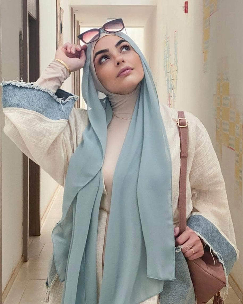 RUUQ Hijab Bodysuit RUUQ Bodysuit Long Sleeve with Hijab Cap - Buttermilk
