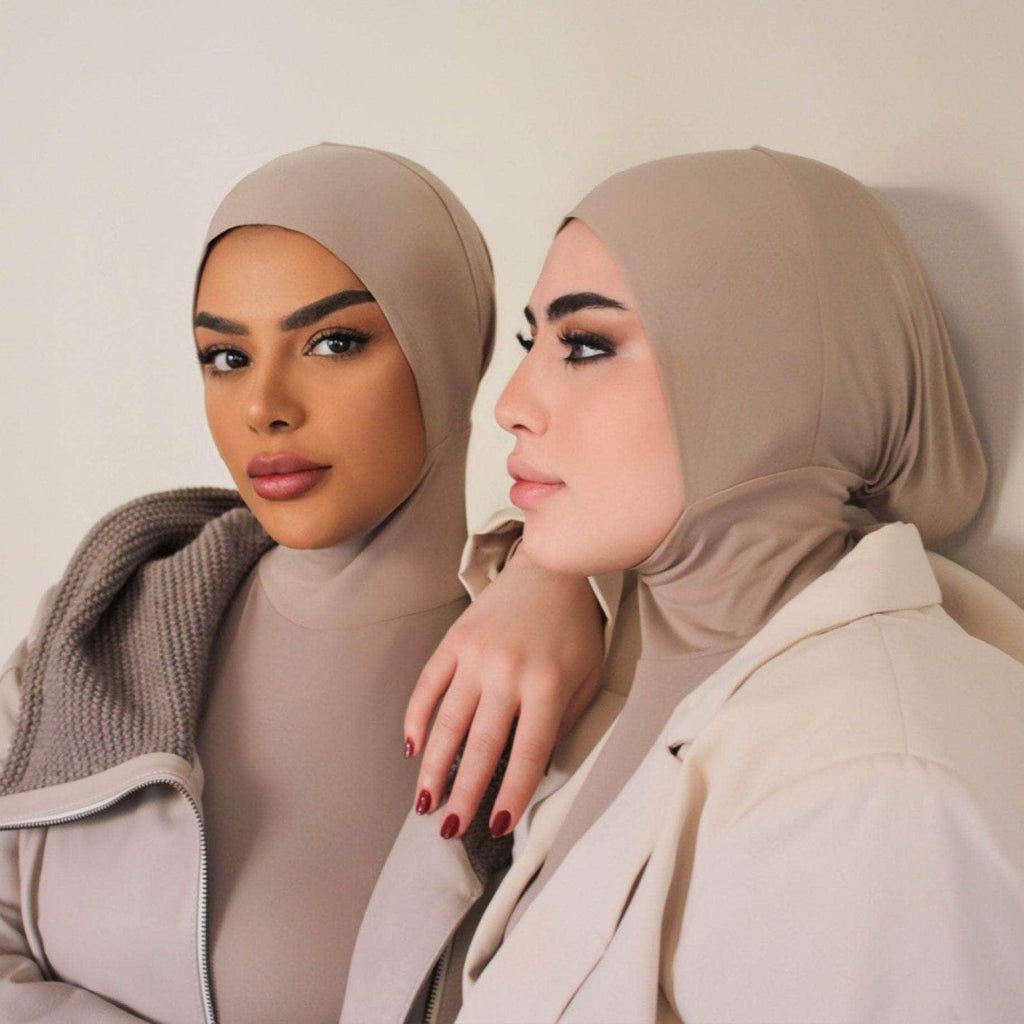 RUUQ Hijab Bodysuit RUUQ Bodysuit Sleeveless with Hijab Cap - Taupe