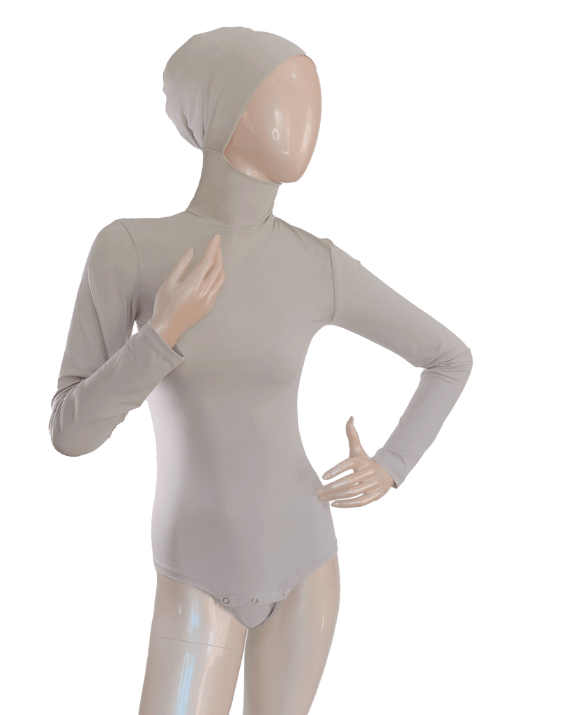 RUUQ Amirabody Hijab Bodysuit Long Sleeve - Grey