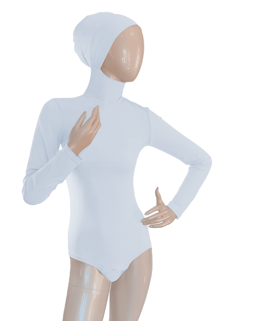 RUUQ Amirabody Hijab Bodysuit Long Sleeve - White