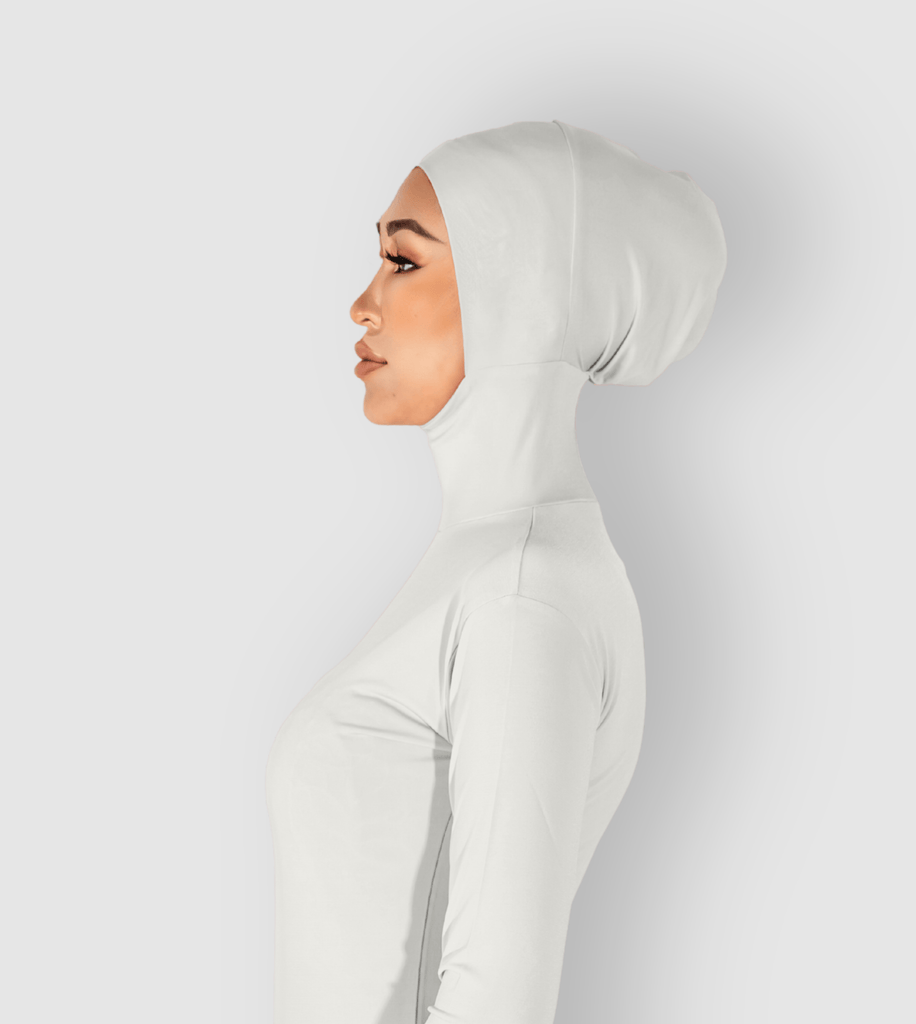 RUUQ Hijab Bodysuit RUUQ Bodysuit Long Sleeve with Hijab Cap - Ivory