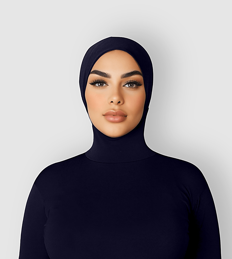RUUQ Hijab Bodysuit RUUQ Bodysuit Long Sleeve with Hijab Cap - Navy