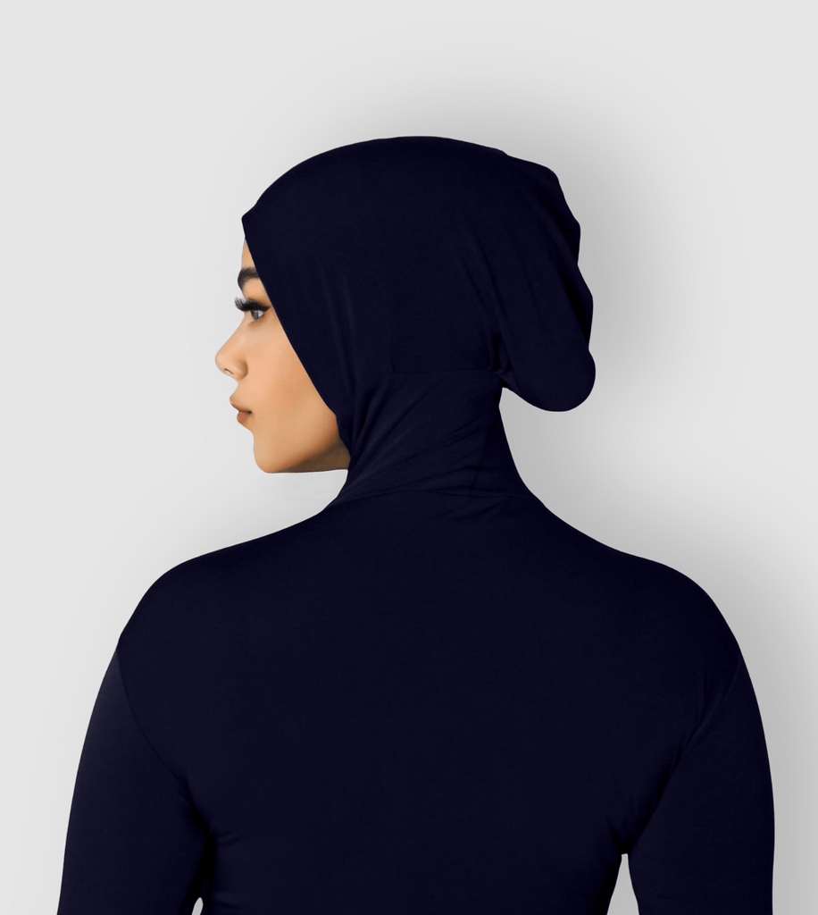 RUUQ Hijab Bodysuit RUUQ Bodysuit Long Sleeve with Hijab Cap - Navy