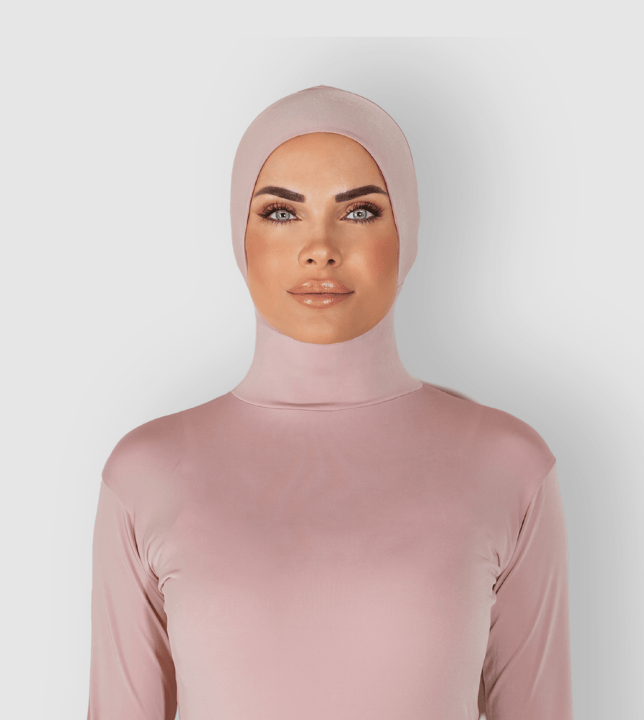 RUUQ Hijab Bodysuit RUUQ Bodysuit Long Sleeve with Hijab Cap - Rose