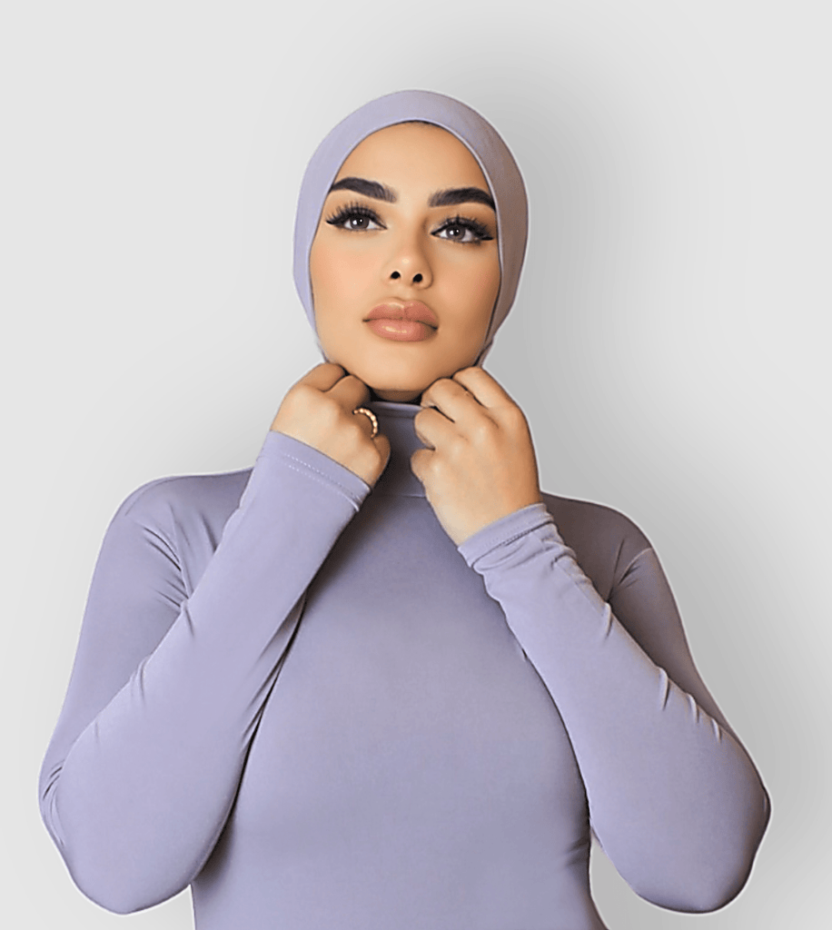 RUUQ Hijab Bodysuit RUUQ Bodysuit Long Sleeve with Hijab Cap - Violet Mink