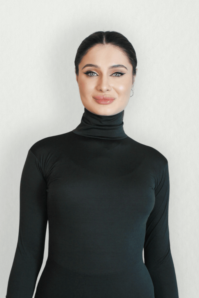 Ruuq RUUQ Bodysuit Long Sleeve with Mock Neck - Forest Green