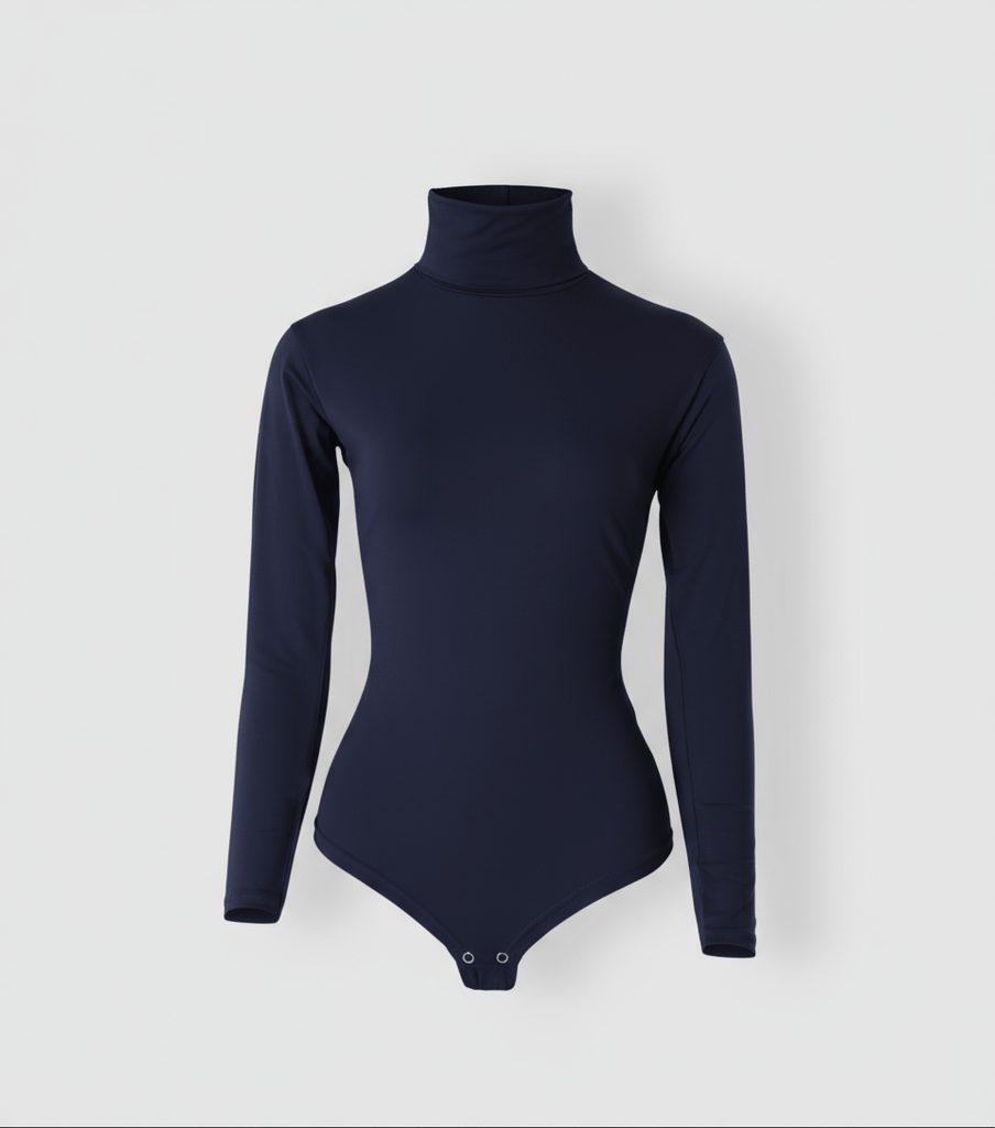 Ruuq S RUUQ Bodysuit Long Sleeve with Mock Neck - Navy 6253812603165 RB-LS-MN-N01