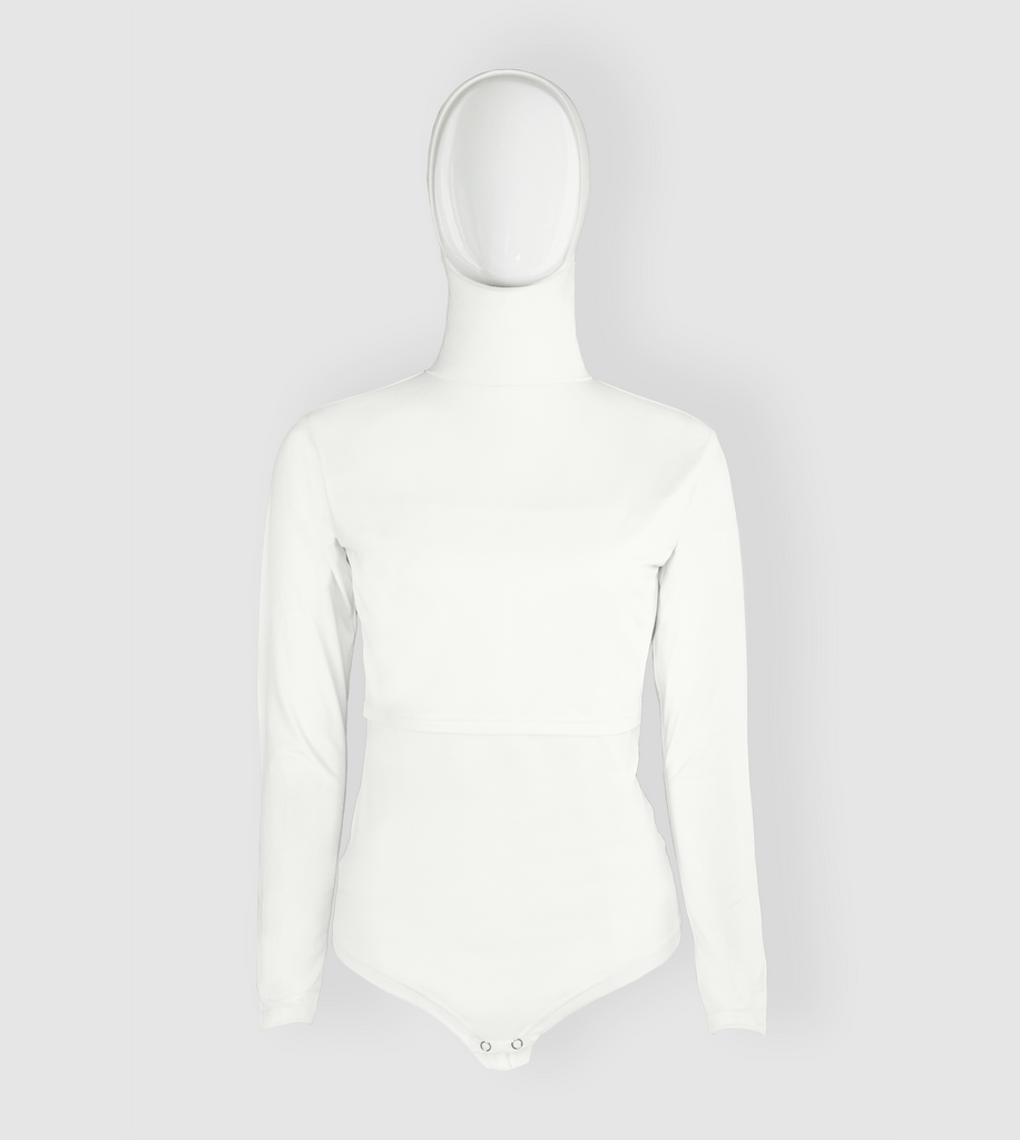 RUUQ Hijab Bodysuit Ruuq Nursing Bodysuit Long Sleeve - Ivory