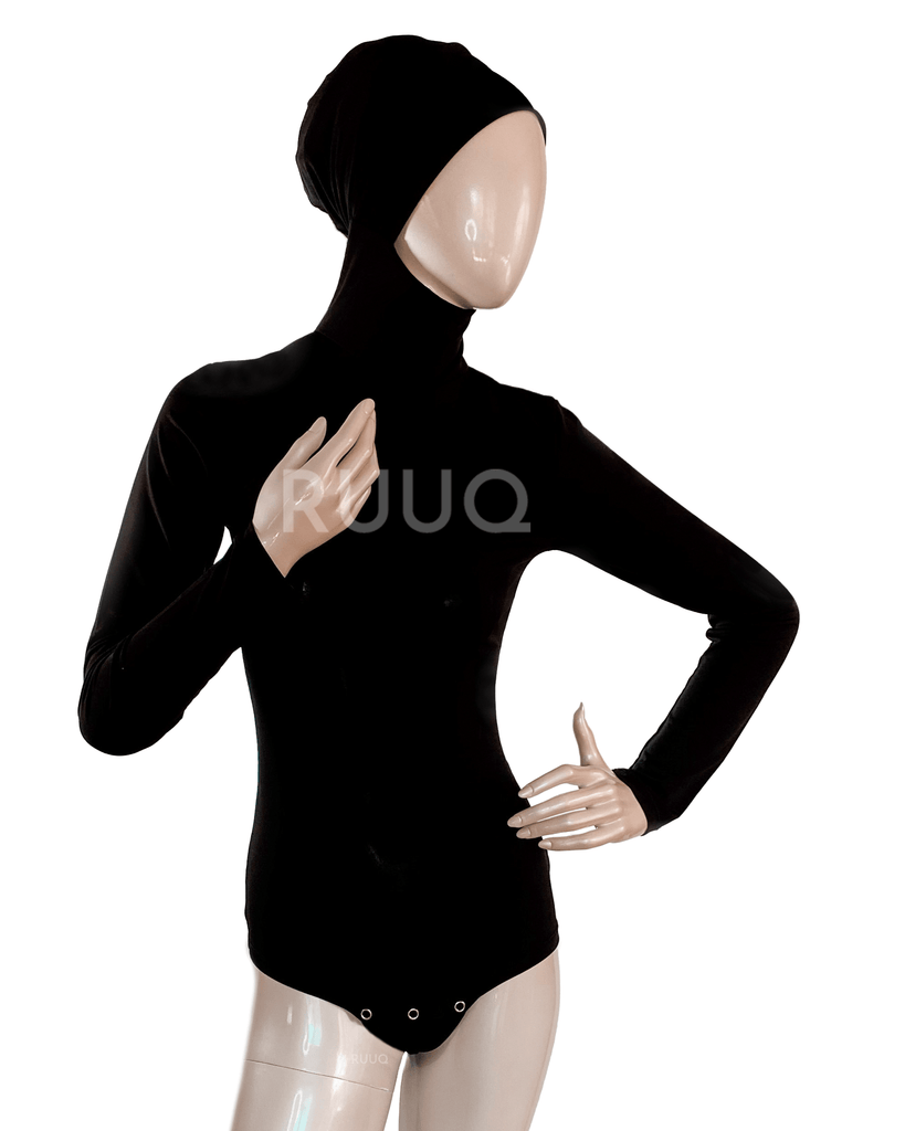RUUQ Amirabody Hijab Bodysuit Long Sleeve - Black