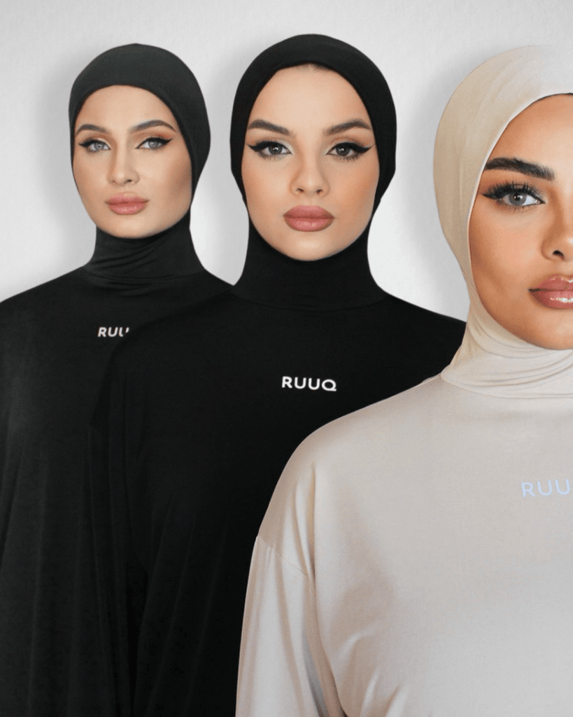 RUUQ Top RUUQ Oversize Long sleeve Top with Hijab Cap - Black