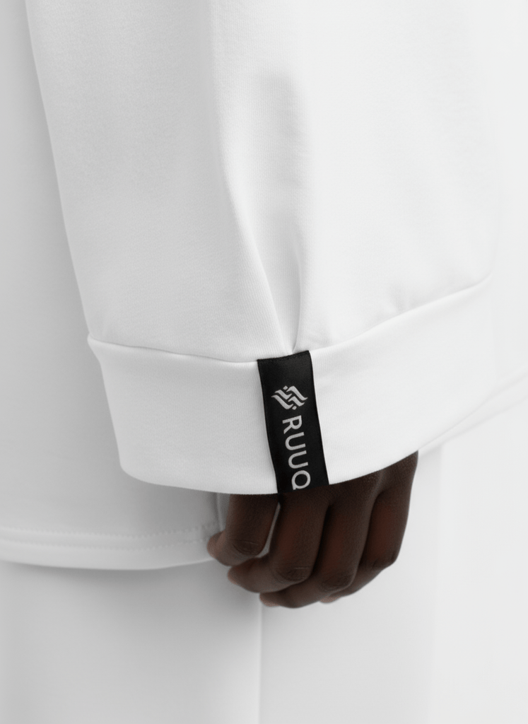 RUUQ Long Sleeve T-Shirt RUUQ Oversized Long Sleeve Cotton Twill Shirt - Moonstone