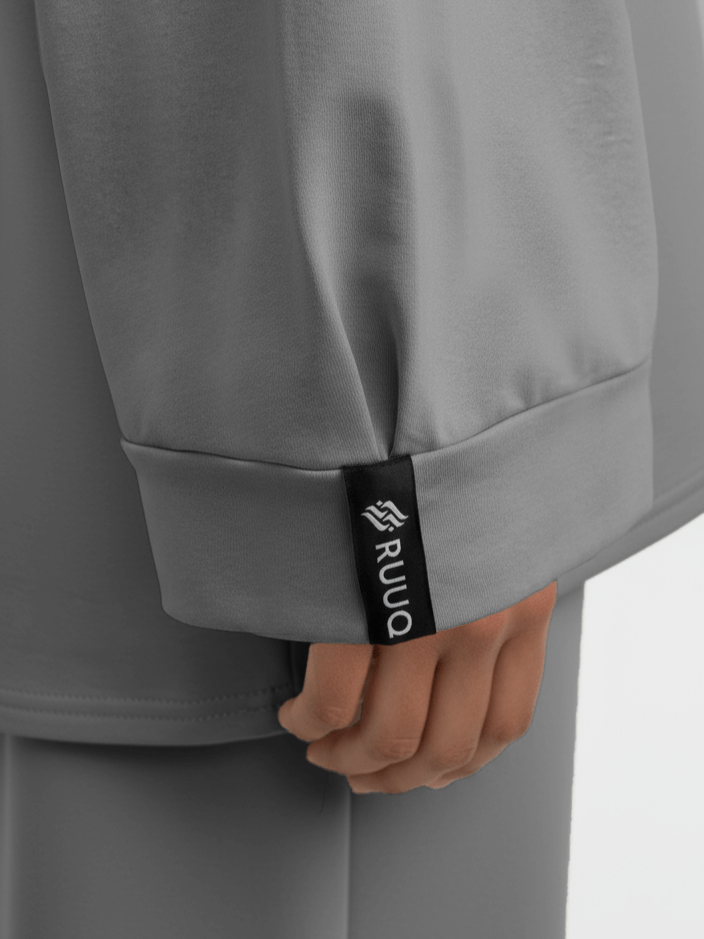RUUQ Cotton Twill RUUQ Oversized Long Sleeve Cotton Twill Shirt - Slate