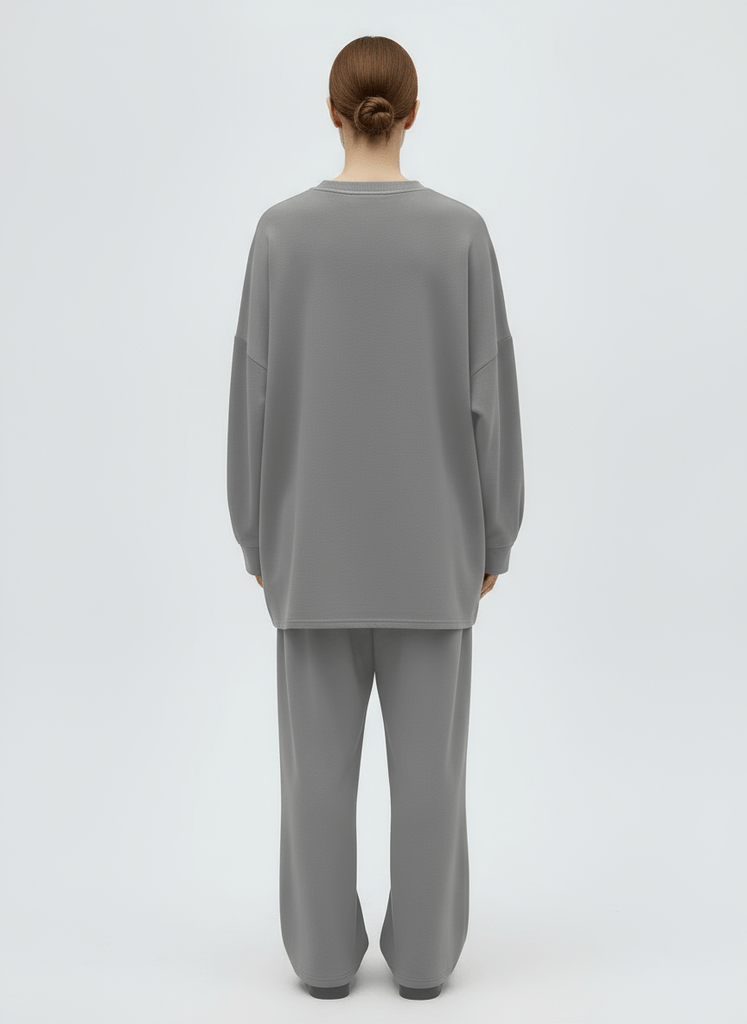 RUUQ Cotton Twill RUUQ Oversized Long Sleeve Cotton Twill Shirt - Slate