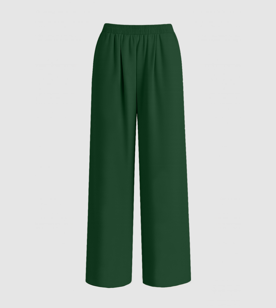 RUUQ Cotton Twill S-M RUUQ Oversized Wide Leg Pleated Cotton Twill Joggers - Jade 6253812603073 ROJ-WLP-SS25-J0012