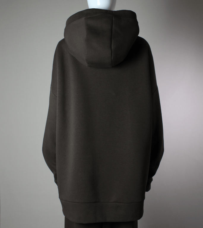 RUUQ Cotton Fleece RUUQ Oversized Fleece Hoodie - Teddy Brown