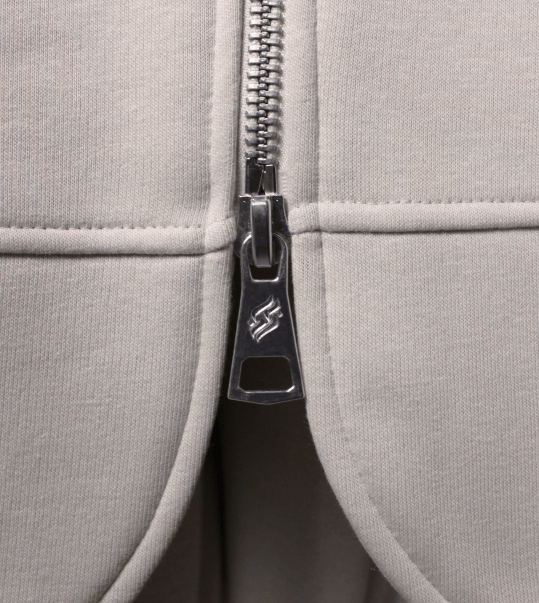 RUUQ Zip-Up Hoodie RUUQ Oversized Long Zip-Up Fleece Hoodie - Buttermilk