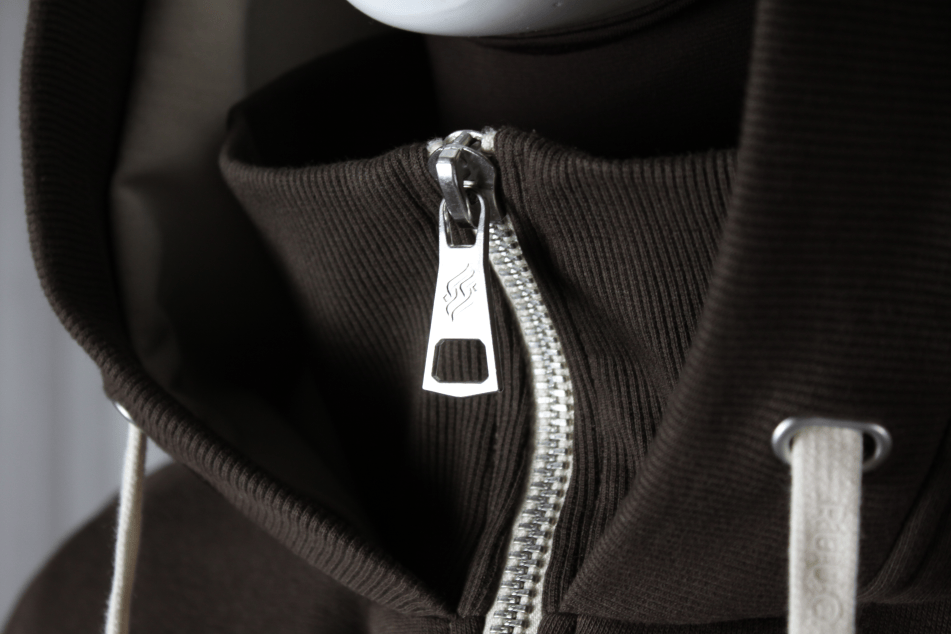 RUUQ Zip-Up Hoodie RUUQ Oversized Long Zip-Up Fleece Hoodie - Teddy Brown