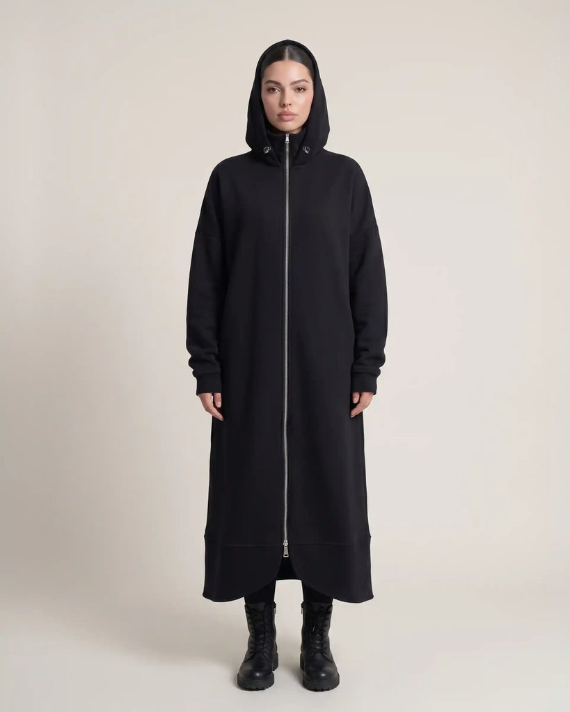 The Long Zip | Floor-Length Hooded Zip-Up | RUUQ – Ruuq