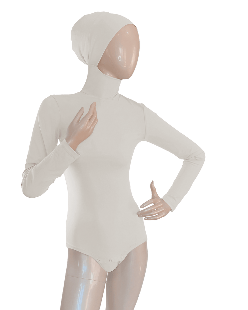 AMIRABODY HIJAB BODYSUIT FULL COVERAGE - OFF-WHITE